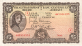 Ireland, Republic Of 5 Pounds, Prefix 69T, 7.9.1943